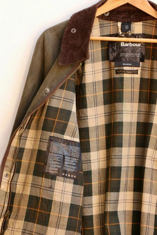 商品Urban Outfitters|Vintage Barbour Classic Beaufort Waxed Canvas Coat made in England,价格¥1889,第4张图片详细描述