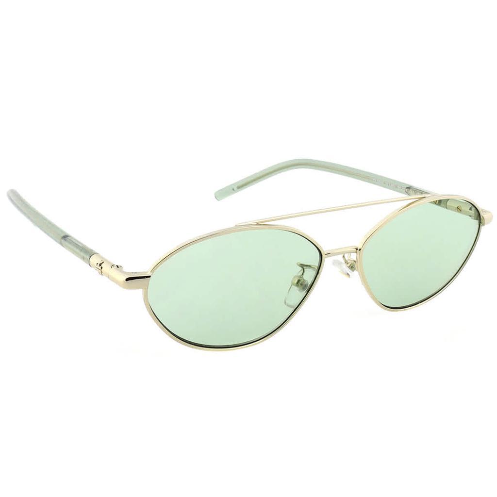 商品Tory Burch|Tory Burch Solid Mint Green Oval Ladies Sunglasses TY6088 33136V 56,价格¥484,第1张图片