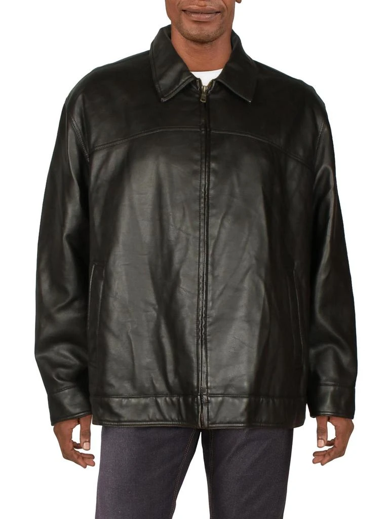 商品Tommy Hilfiger|Big & Tall Mens Faux Leather Long Sleeves Soft Shell Jacket,价格¥376,第1张图片