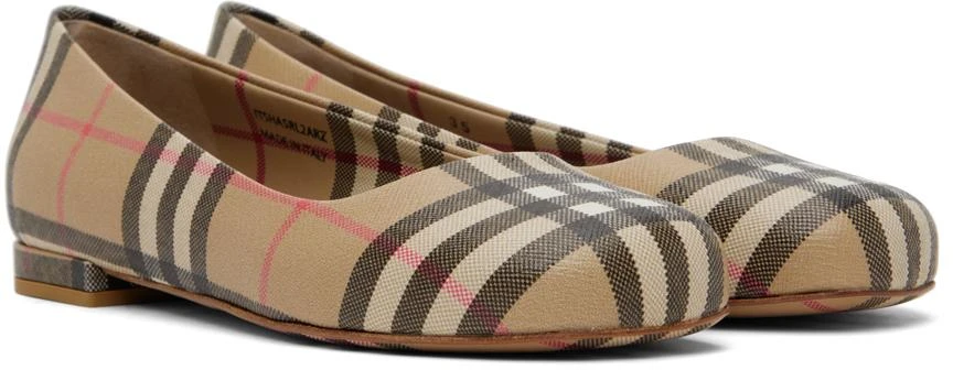 商品Burberry|Beige Vintage Check Ballerina Flats,价格¥2585,第4张图片详细描述