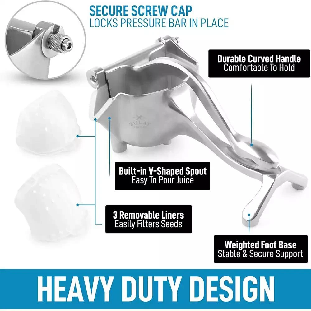 商品Zulay Kitchen|Fruit Juice Press Squeezer with Detachable Lever & Removable Strainer,价格¥190,第2张图片详细描述
