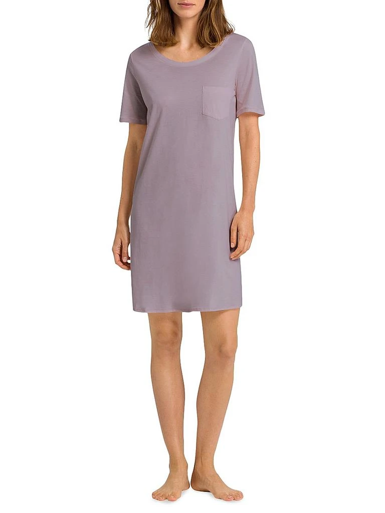 商品Hanro|Cotton Deluxe Short-Sleeve Gown,价格¥1438,第2张图片详细描述