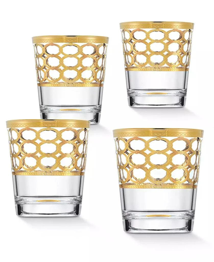 商品Lorren Home Trends|4 Piece Infinity Gold Ring Double Old Fashion Set,价格¥974,第1张图片