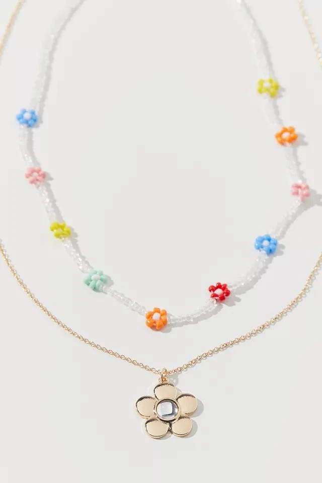 商品Urban Outfitters|Layla Beaded Flower Layer Necklace Set,价格¥38,第1张图片