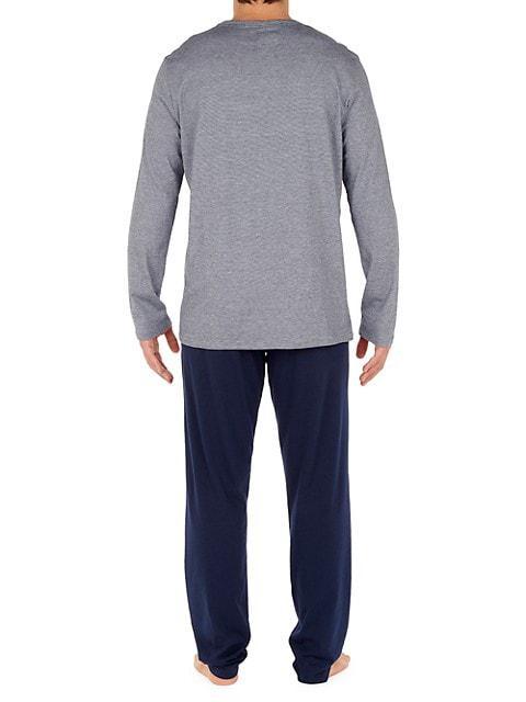 商品HOM|2-Piece Long-Sleeve Top & Pants Pajama Set,价格¥853,第6张图片详细描述
