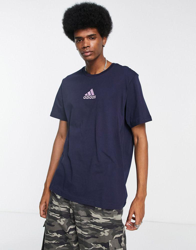 adidas Sportswear Lounge t-shirt in navy商品第2张图片规格展示