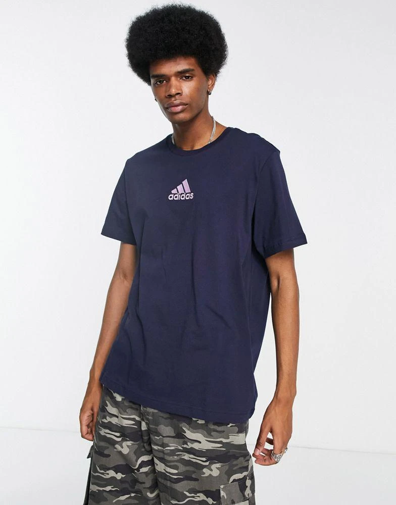 商品Adidas|adidas Sportswear Lounge t-shirt in navy,价格¥191,第2张图片详细描述