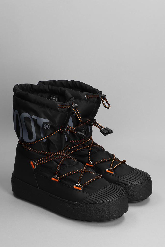 Moon Boot Low Heels Ankle Boots In Black Polyamide商品第2张图片规格展示