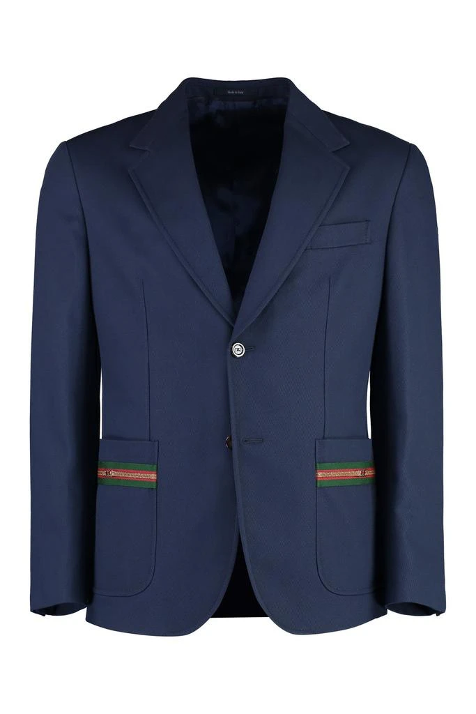 商品Gucci|Gucci Single Breasted Tailored Jacket,价格¥11184,第1张图片