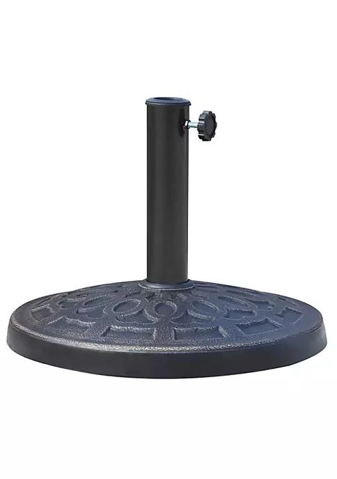 商品Outsunny|17 26.4 Lbs Round Resin Umbrella Base Stand Market Parasol Holder With Beautiful Decorative Pattern And Easy Setup For %CF%861 %CF%861.89 Pole For Lawn Deck Backyard Garden Bronze,价格¥440,第2张图片详细描述