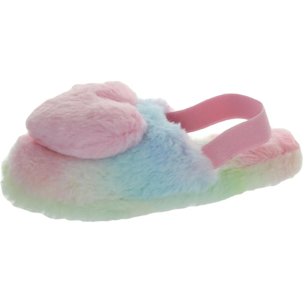 商品Kensie|Kensie Girl Girl's Fluffy Faux Fur Slingback Slippers with Heart Pom Pom,价格¥23,第1张图片