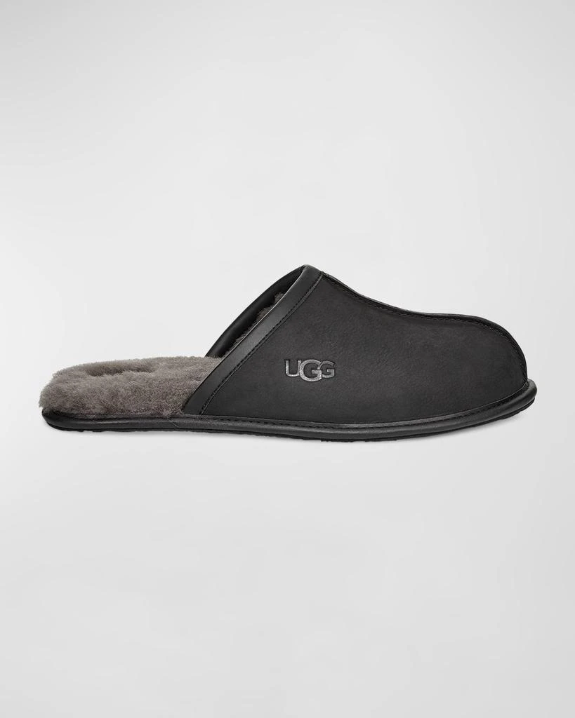 商品UGG|Men's Scuff Leather Mule Slippers w/ Wool Lining,价格¥782,第1张图片