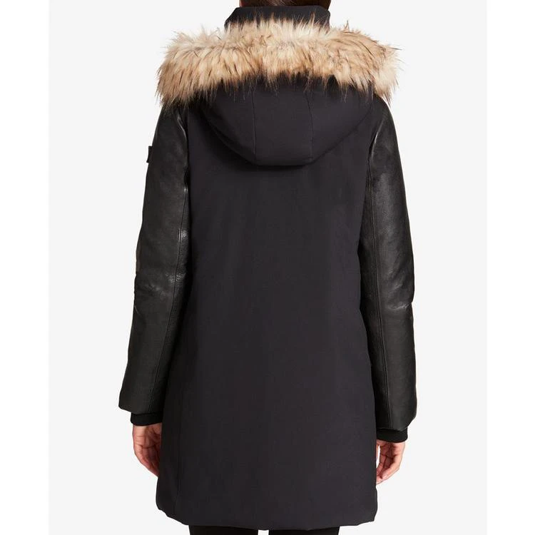 商品DKNY|Mixed-Media Asymmetrical Puffer Coat,价格¥2019,第2张图片详细描述