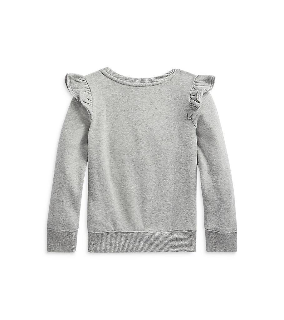 商品Ralph Lauren|Girls' Ruffled Fleece Sweatshirt - Little Kid, Big Kid,价格¥308,第4张图片详细描述