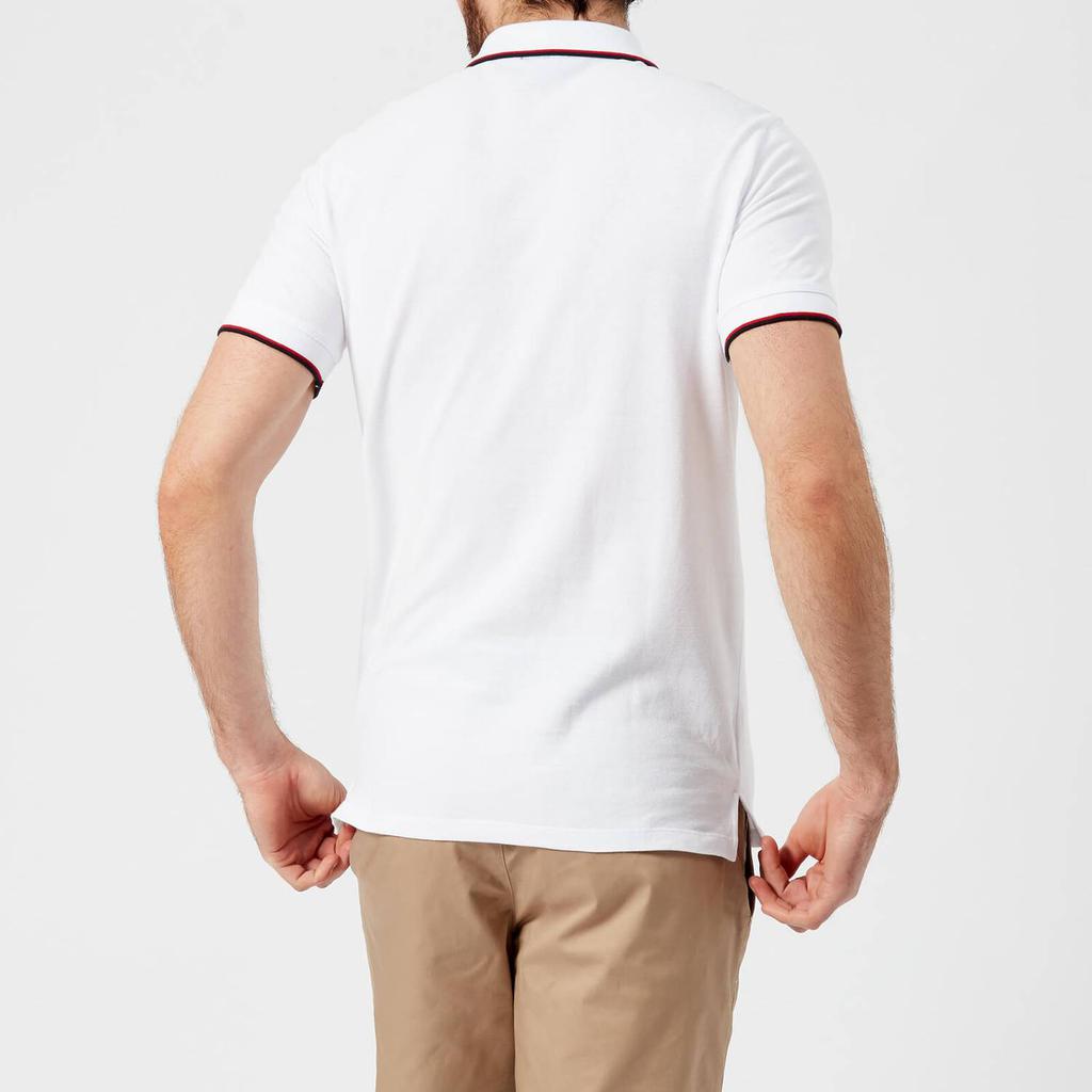 Armani Exchange Men's Contrast Piping Piquet Polo Shirt - White商品第2张图片规格展示