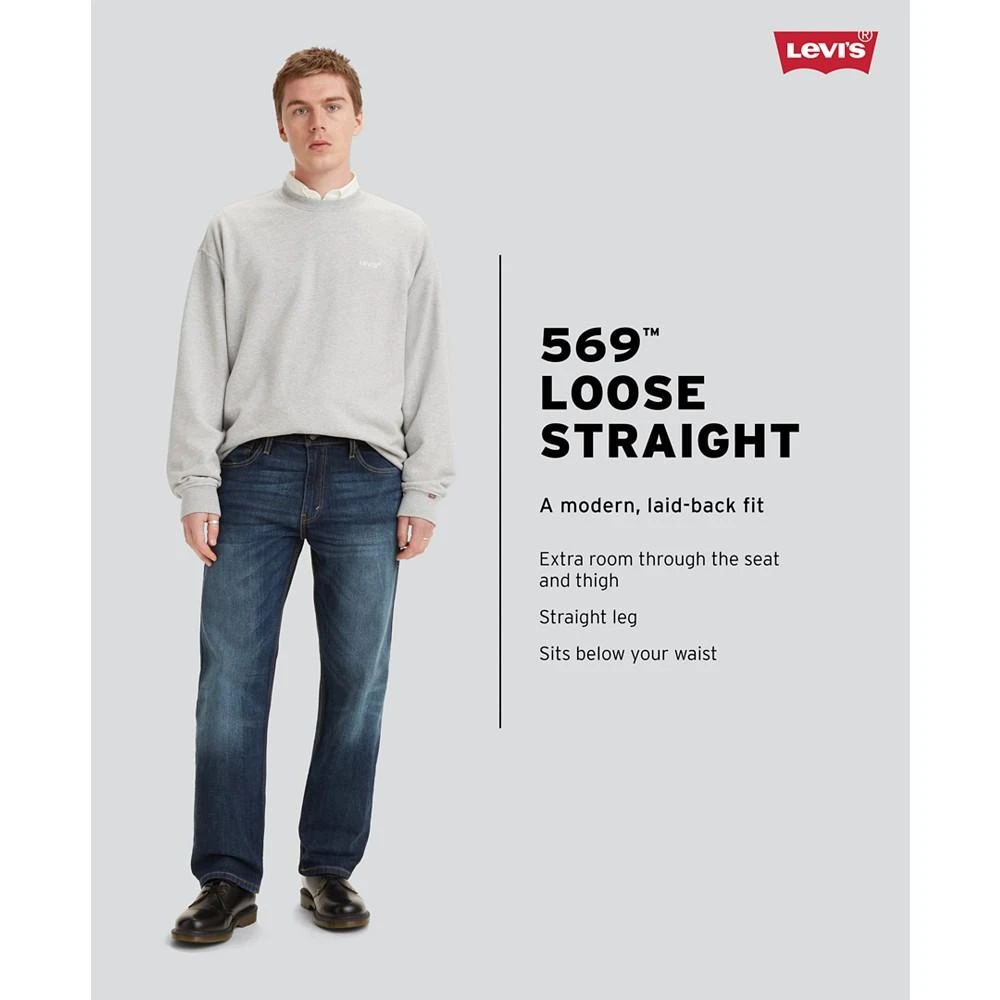 Levi's Men's 569 Loose Straight-Fit Jeans  男士李维斯直筒剪裁宽松牛仔裤 商品