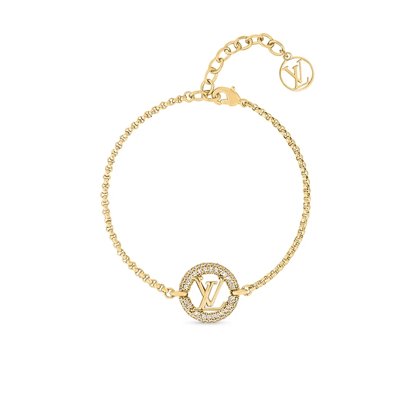 商品Louis Vuitton|路易威登 23新款LOUISE BYNIGHT女士金色圆环金属手链,价格¥3473,第1张图片