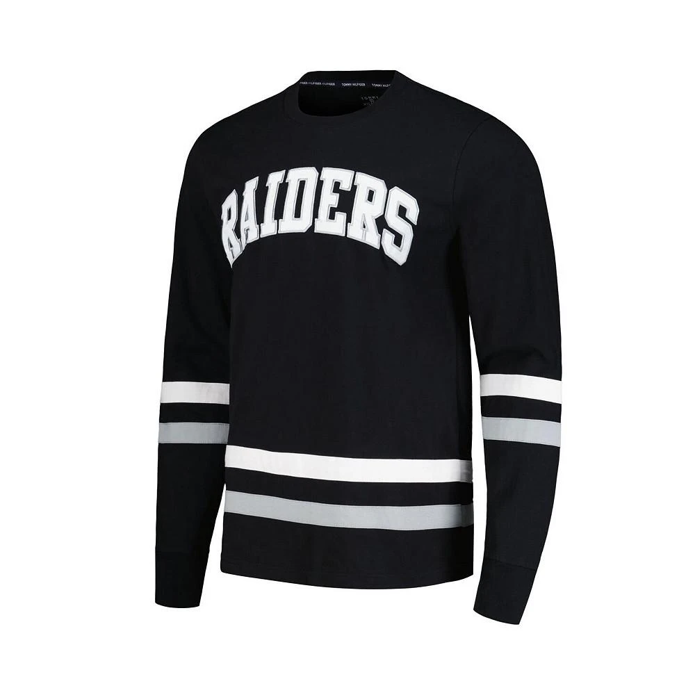 商品Tommy Hilfiger|Men's Black, Silver Las Vegas Raiders Nolan Long Sleeve T-shirt,价格¥490,第2张图片详细描述