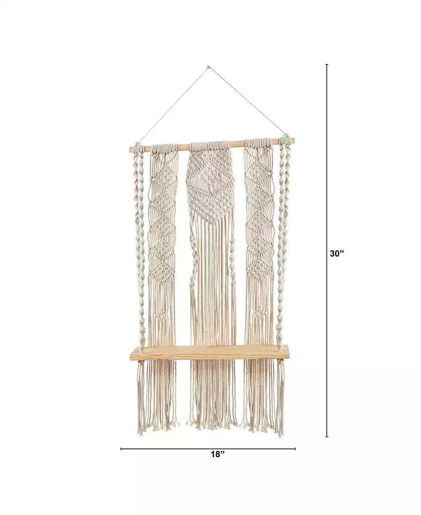 商品NEARLY NATURAL|Layered Wall Hanging with Shelf, 2.5' x 1.5',价格¥281,第2张图片详细描述