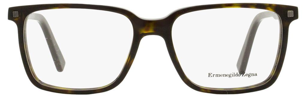 商品Zegna|Ermenegildo Zegna Men's Square Eyeglasses EZ5145 052 Dark Havana/Ruthenium 54mm,价格¥499,第4张图片详细描述