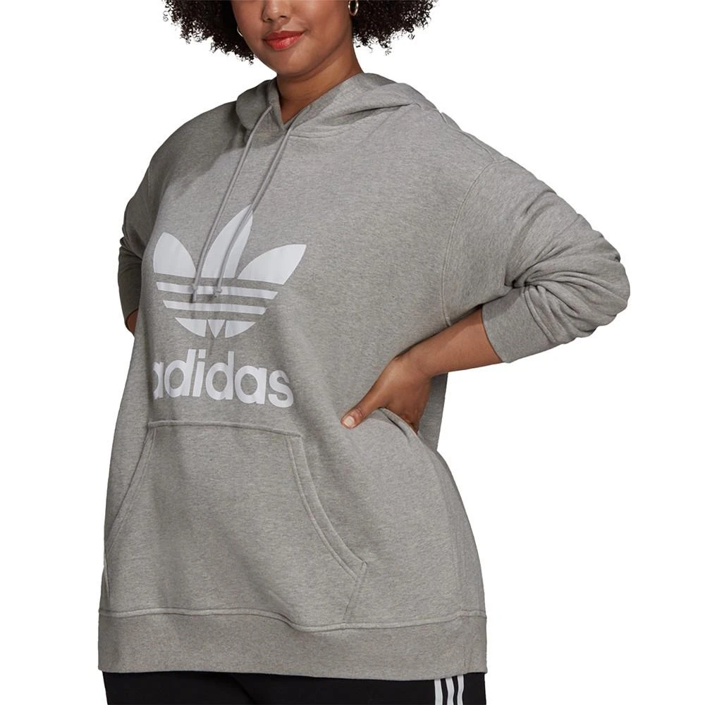 商品Adidas|Plus Size Trefoil Hooded Sweatshirt,价格¥360,第1张图片