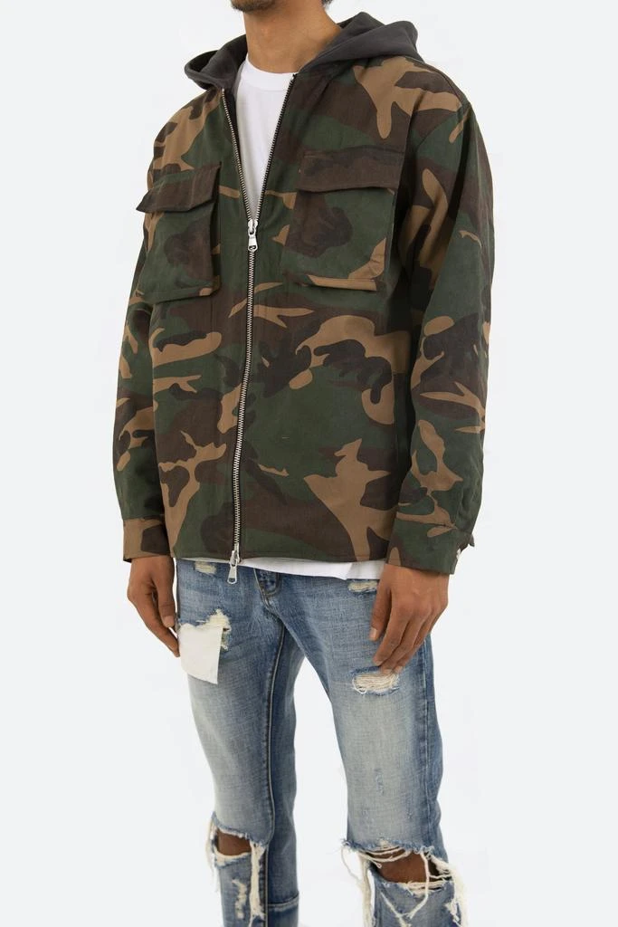 商品MNML|Camo Hooded Zip Up - Woodland Camo,价格¥359,第5张图片详细描述