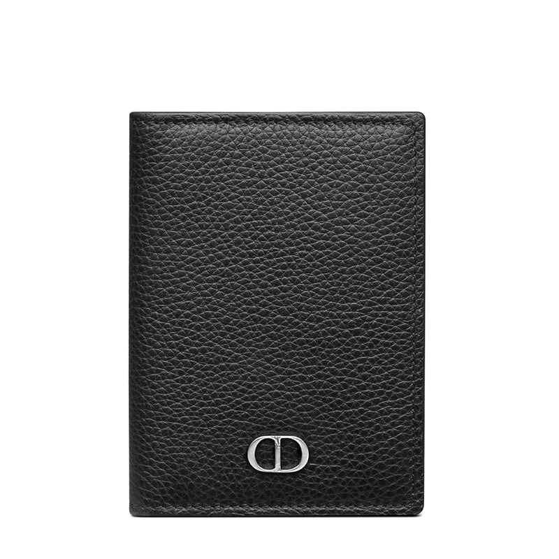 商品Dior|【预售3-7天】DIOR/迪奥 2021秋冬 男士黑色粒面小牛皮折叠钱包2ESCH138CDI_H00N,价格¥3110,第1张图片