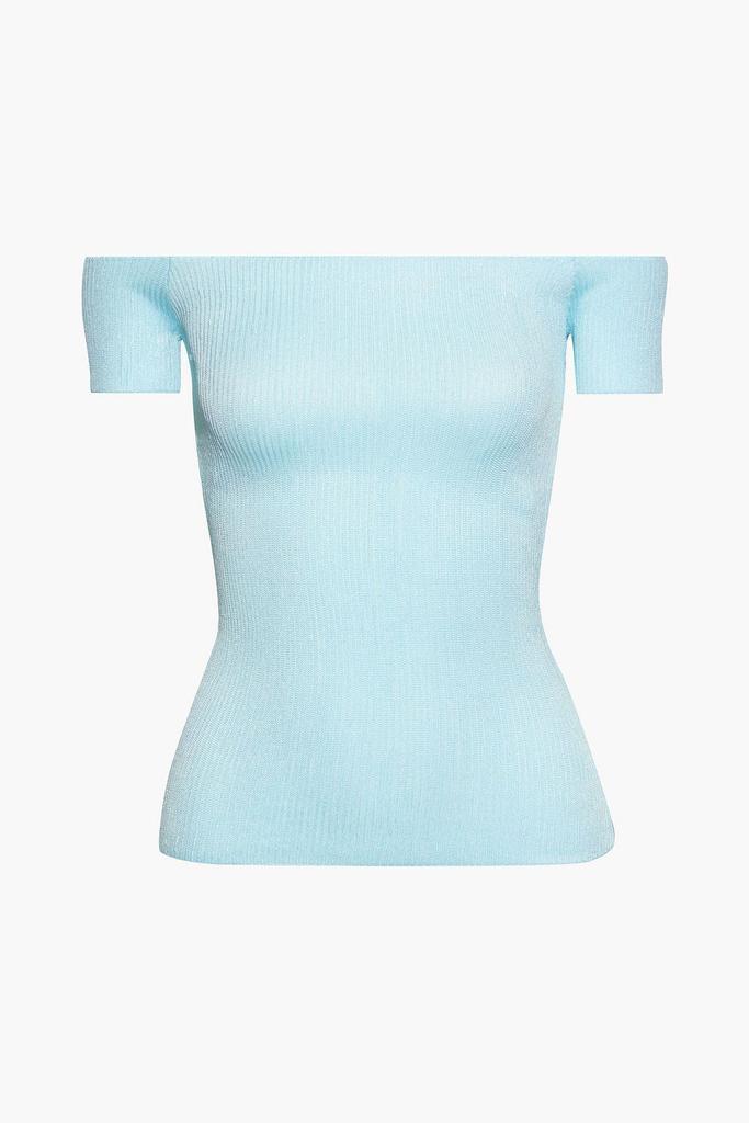 商品Helmut Lang|Off-the-shoulder ribbed-knit top,价格¥969,第5张图片详细描述