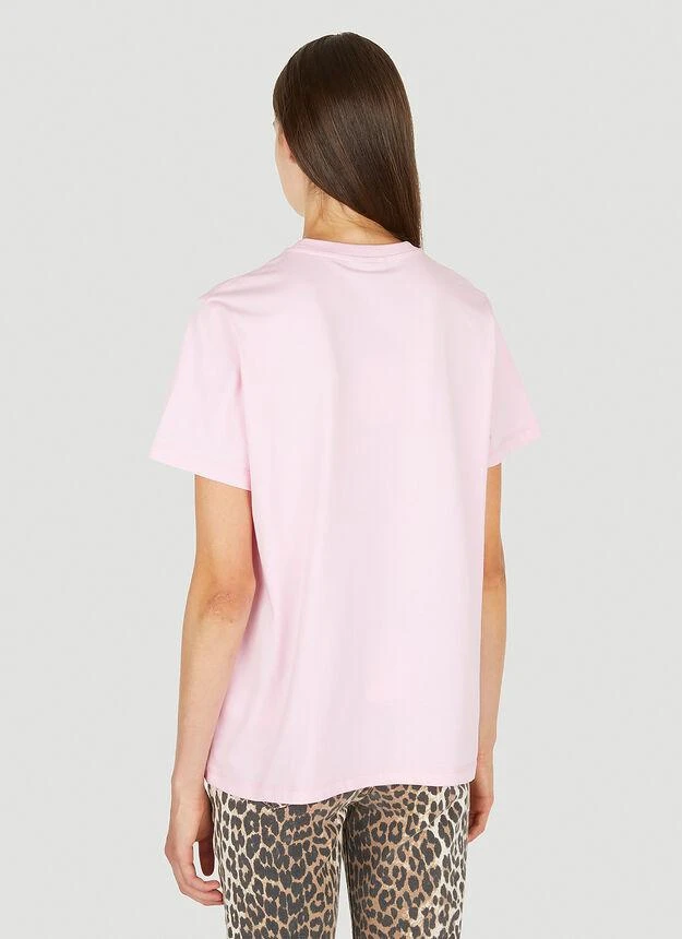 商品Ganni|Logo Print T-Shirt in Pink,价格¥436,第4张图片详细描述