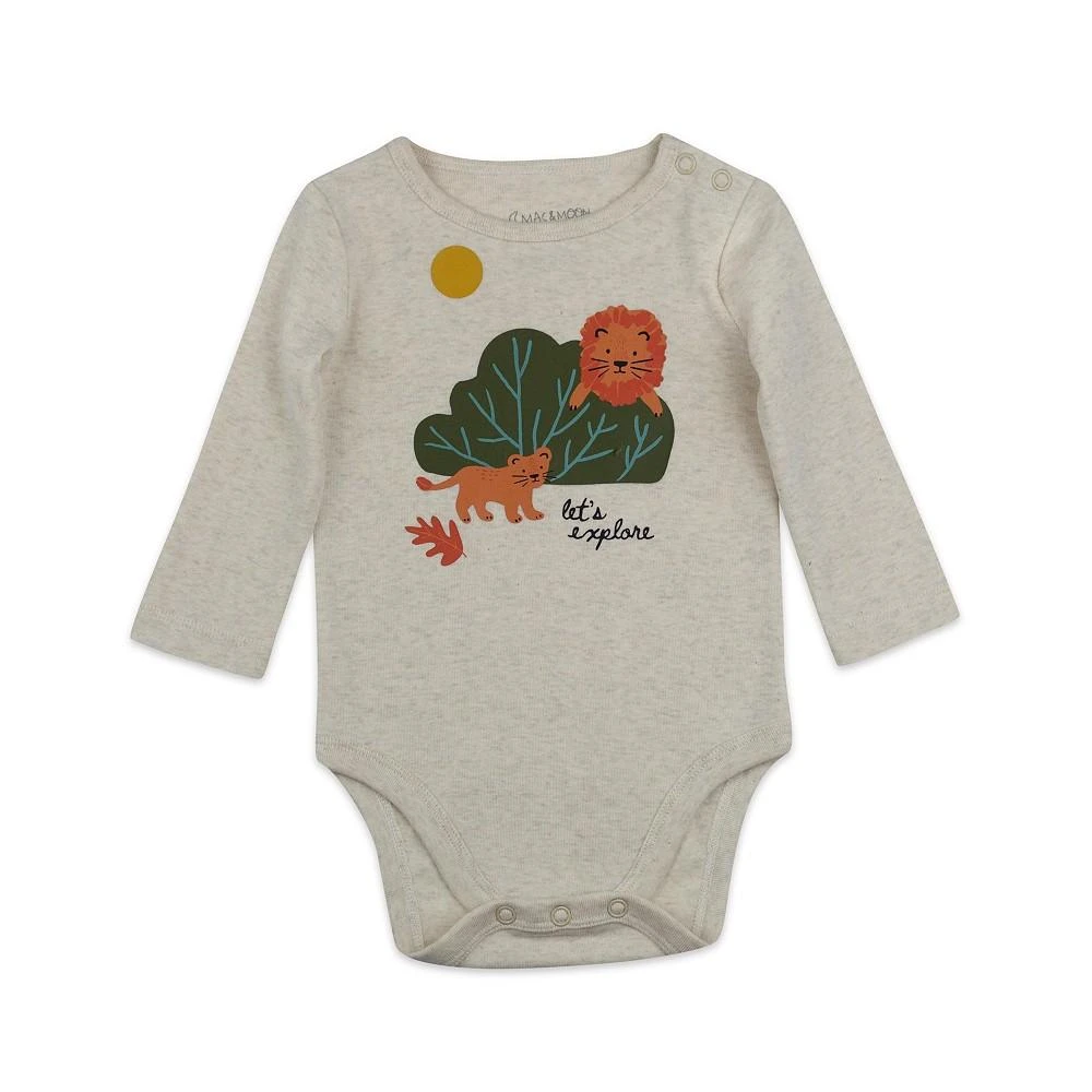 商品Mac & Moon|Baby Boys Cotton Bodysuit, Vest and Pants, 3 Piece Set,价格¥298,第2张图片详细描述