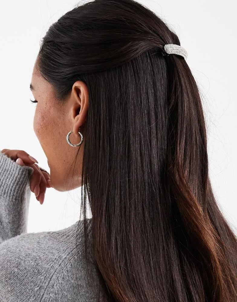商品Accessorize|Accessorize super sparkle barrette hair clip in silver,价格¥143,第3张图片详细描述