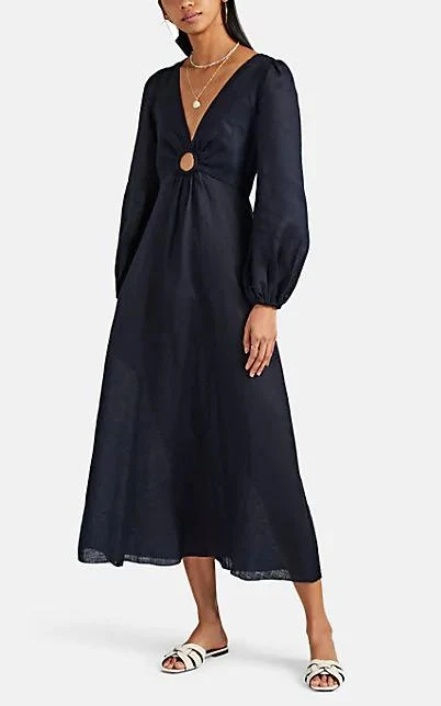 商品Zimmermann|Ring-Cutout Linen Maxi Dress,价格¥1547,第1张图片