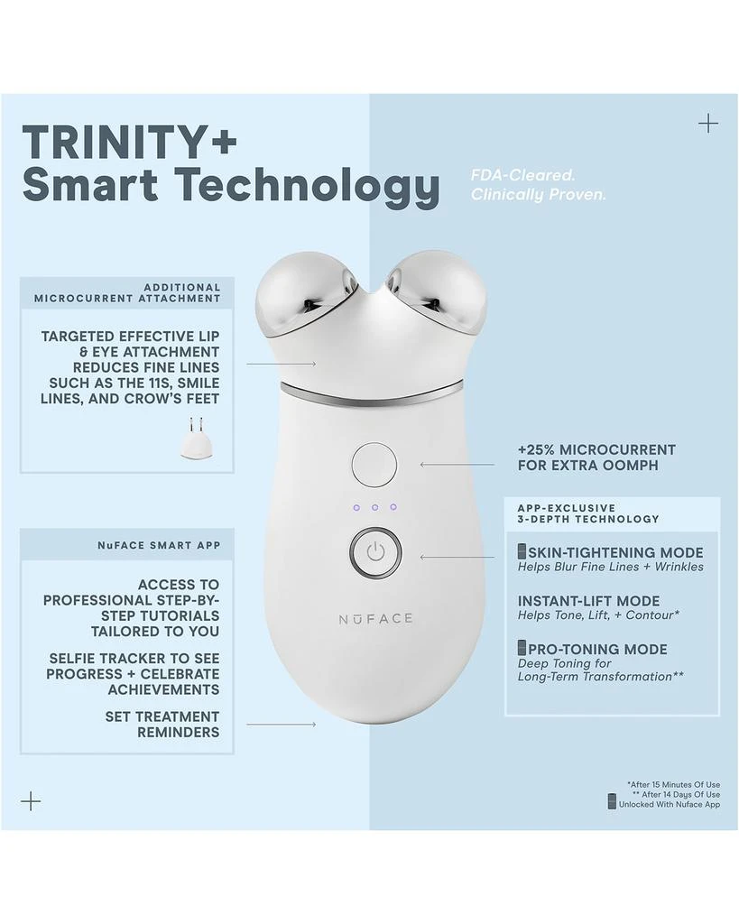 商品NuFace|Trinity+ with Effective Lip and Eye Attachment ($619 Value),价格¥3868,第3张图片详细描述