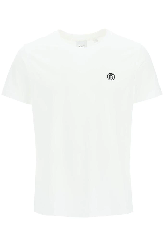 商品Burberry|T-SHIRT WITH MONOGRAM EMBROIDERY,价格¥2496,第1张图片