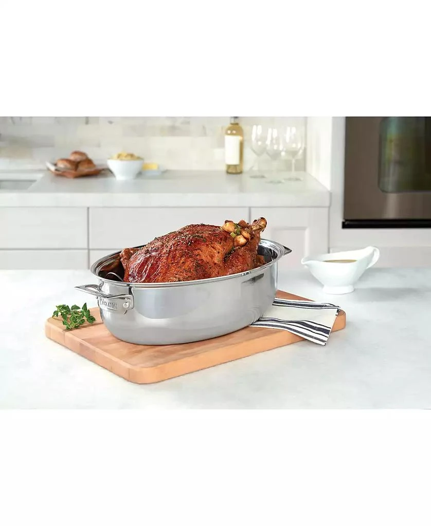 商品Viking|Metal Induction-Safe 8.5-Qt. Oval 3-in-1 Roaster with Lid & Rack,价格¥1544,第4张图片详细描述