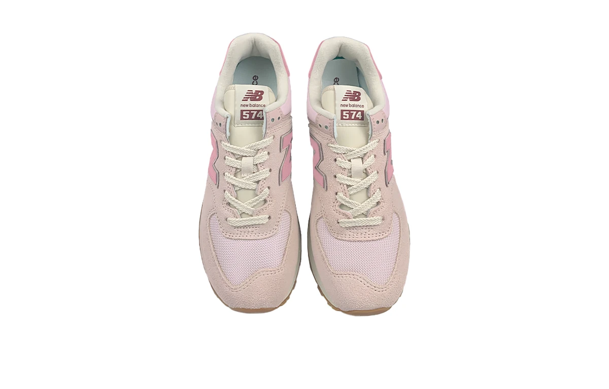 商品[国内直发] New Balance|[预售3天]【定制球鞋】   NB 574 老钱 复古 烟熏蔷薇 奶油草莓 LQ轻便耐磨 低帮跑步鞋 女款 粉棕,价格¥1300,第5张图片详细描述