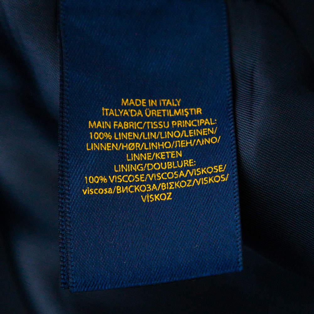 Polo Ralph Lauren Indigo Blue Linen Button Front Blazer S商品第6张图片规格展示