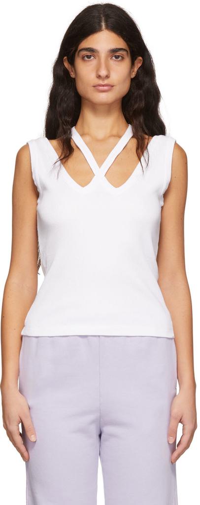 MM6 Maison Margiela | White Cotton Tank Top 397.52元 商品图片