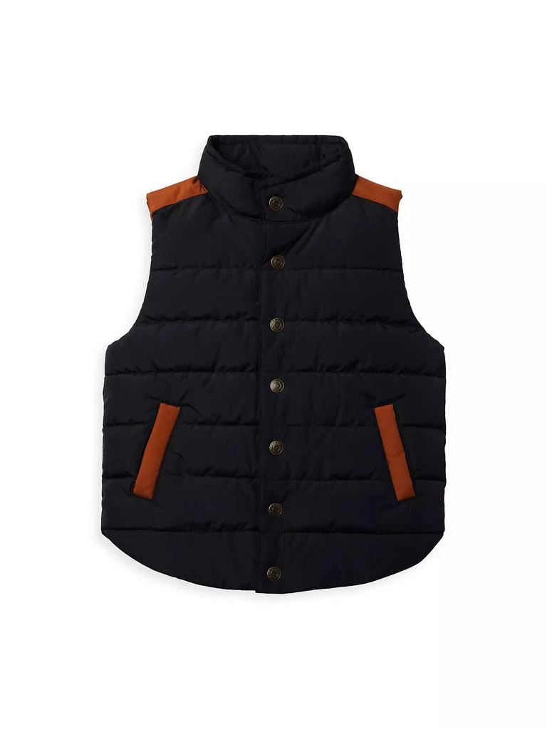 商品Janie and Jack|Little Girl's & Girl's Contrast Trim Quilted Vest,价格¥384,第1张图片