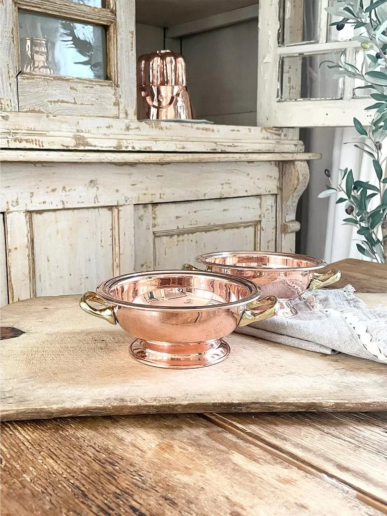 Vintage-Inspired Copper &amp; Brass 2-Piece Bowl Set 商品