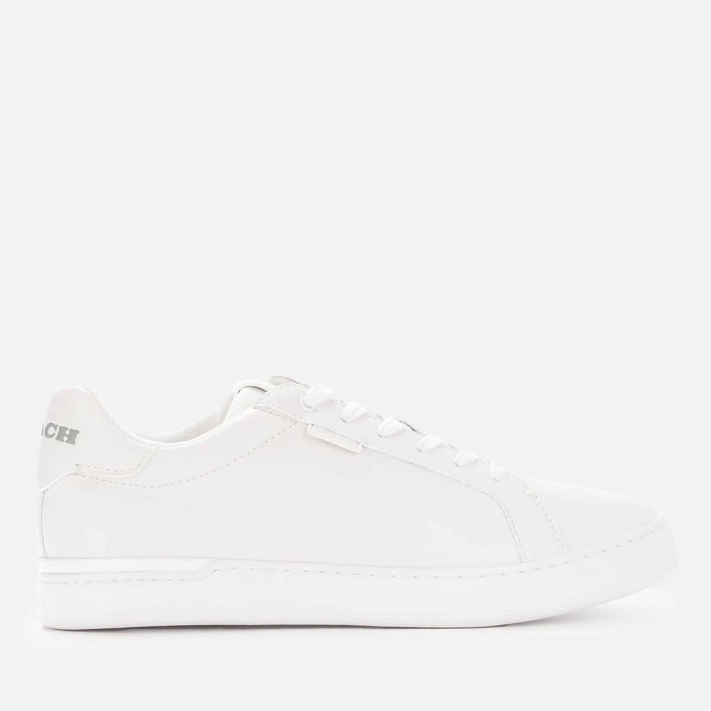 商品Coach|Coach Men's Lowline Leather Low Top Trainers - Optic White,价格¥629,第1张图片