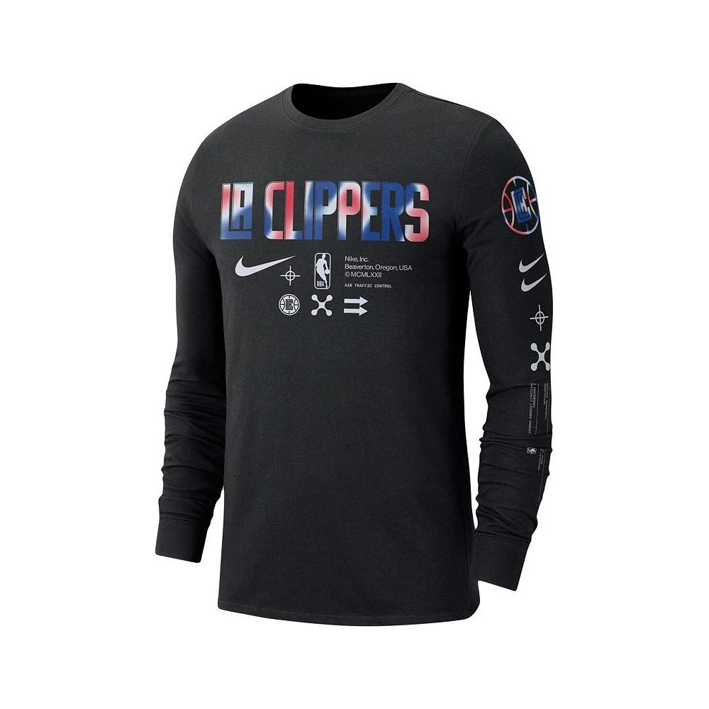 商品NIKE|Men's Black LA Clippers Essential Air Traffic Control Long Sleeve T-shirt,价格¥247,第2张图片详细描述