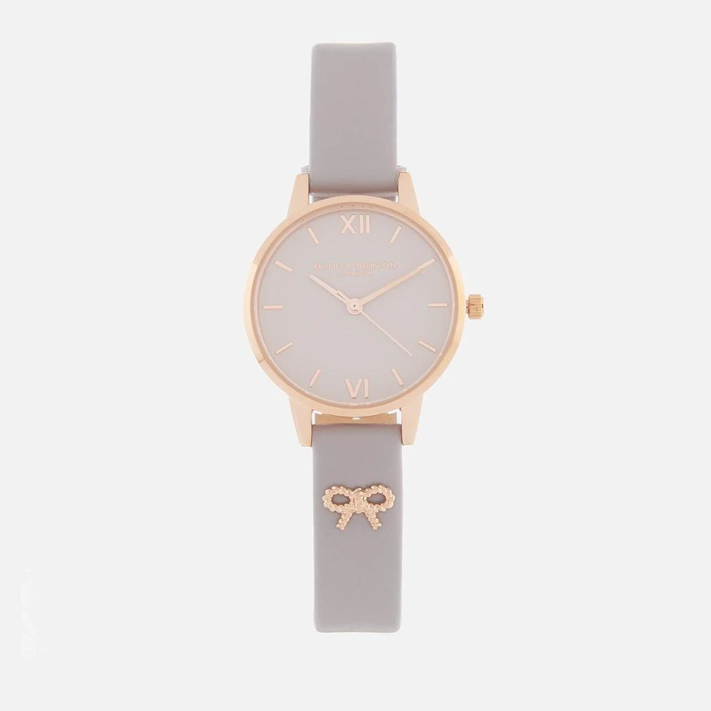 商品Olivia Burton|Olivia Burton Women's Vintage Bow Watch - Grey Lilac/Rose Gold,价格¥376,第1张图片