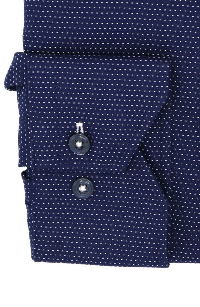 商品Lorenzo Uomo|Trim Fit Textured Pin Dot Print Dress Shirt,价格¥378,第2张图片详细描述