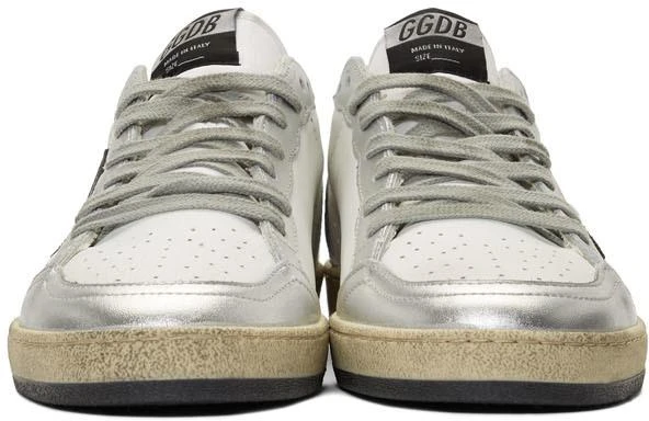 商品Golden Goose|White & Silver Ball Star Sneakers 运动鞋,价格¥3335,第2张图片详细描述