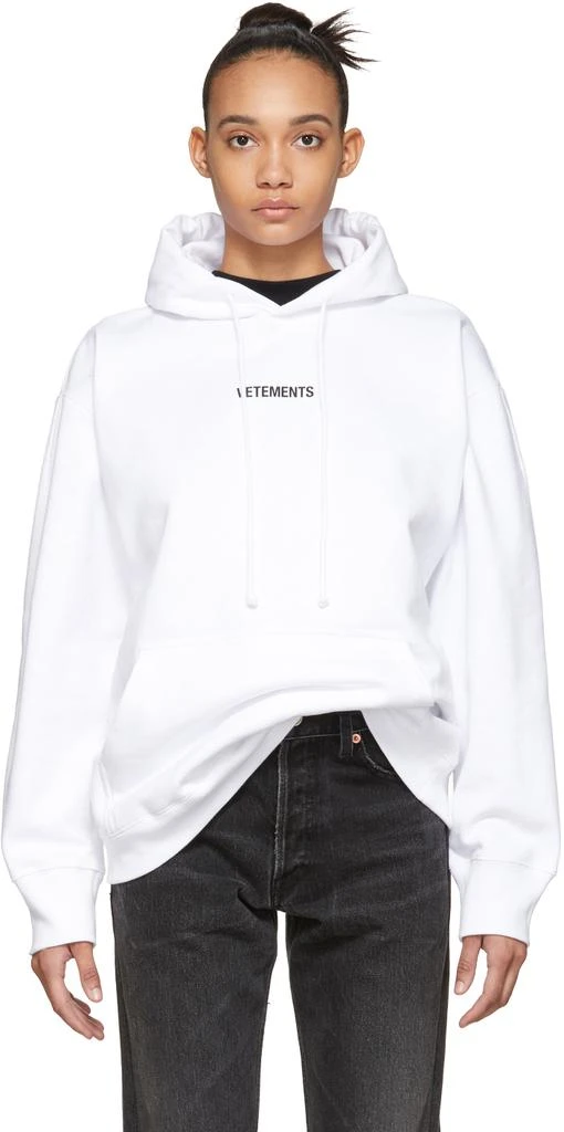 商品Vetements|White Logo Hoodie,价格¥3096,第1张图片