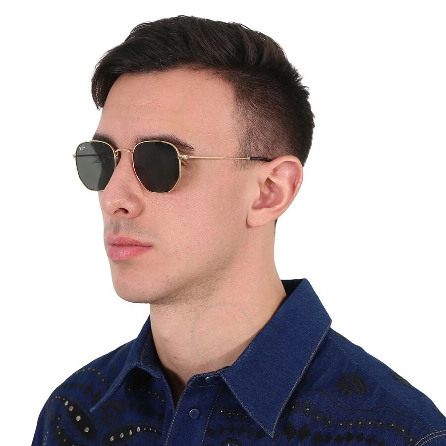 商品Ray-Ban|Hexagonal Flat Lenses Green Classic G-15 Unisex Sunglasses RB3548N 001/58 51,价格¥1181,第2张图片详细描述