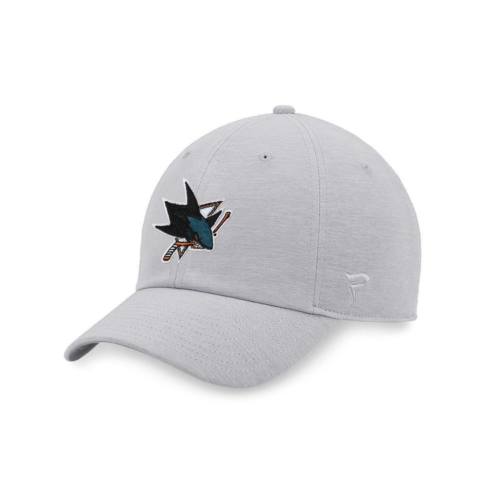 商品Fanatics|Men's Branded Heather Gray San Jose Sharks Logo Adjustable Hat,价格¥158,第1张图片