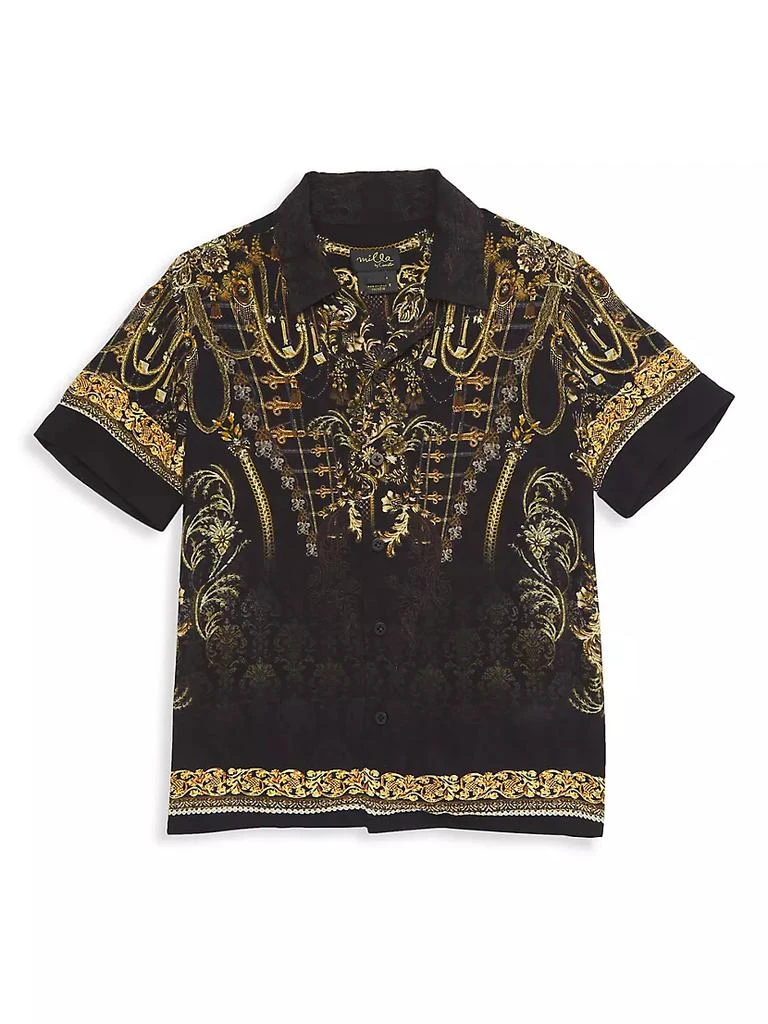 商品Camilla|Little Boy's & Boy's Baroque Print Short-Sleeve Shirt,价格¥501,第1张图片