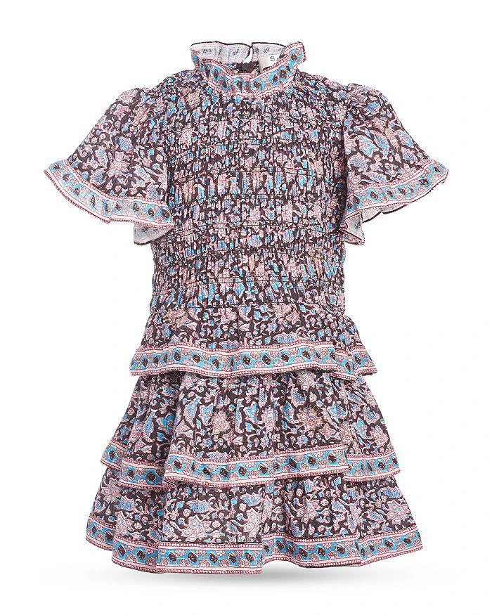 商品Sea|Girls' Amaki Border Print Smocked Dress - Little Kid, Big Kid,价格¥1042,第2张图片详细描述